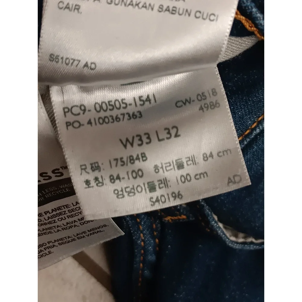 Levi's 505 Original‎ Fit Straight Leg Blue Denim Jeans Mens W33 L32